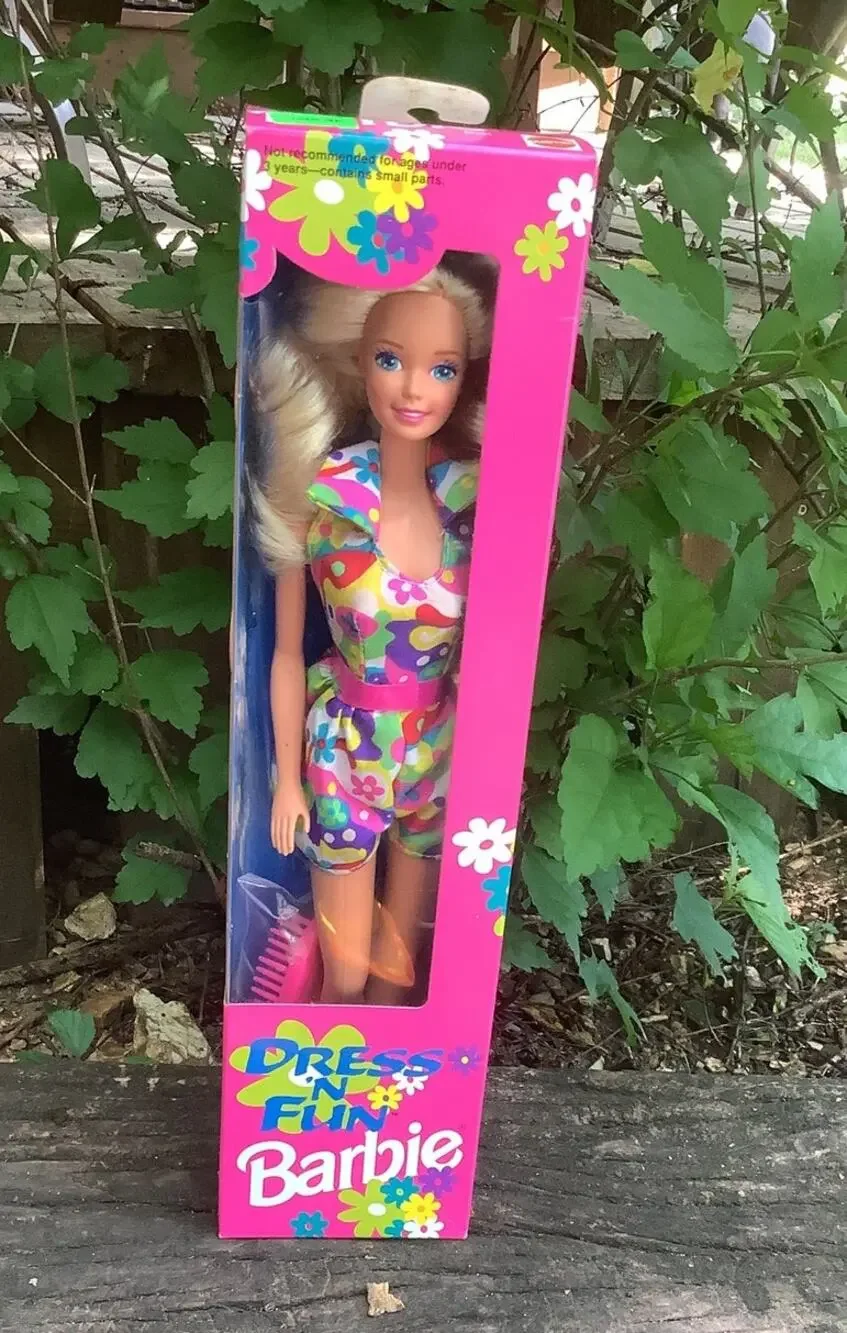 1993 Dress N Fun Barbie 10776 Vintage NIB New Retro Floral Romper Toy Gift